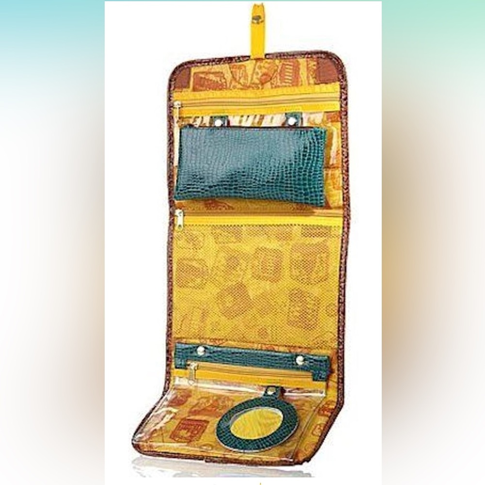 SAMANTHA BROWN Croco Embossed First Class Organizer Bag